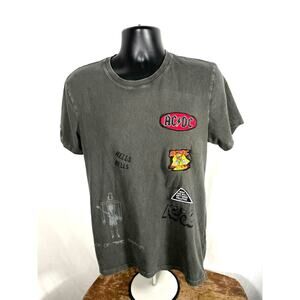 AC/DC Lucky Brand Graphic T-Shirt Gray Size M